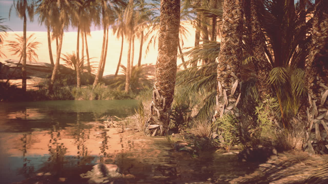 Serene Oasis in the Desert