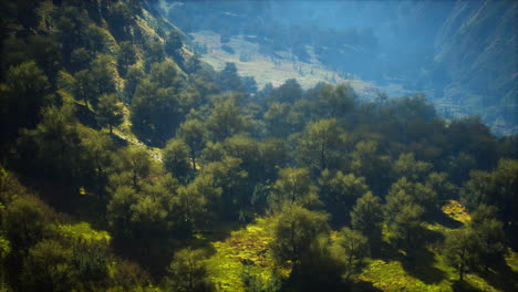 high mountain in morning time