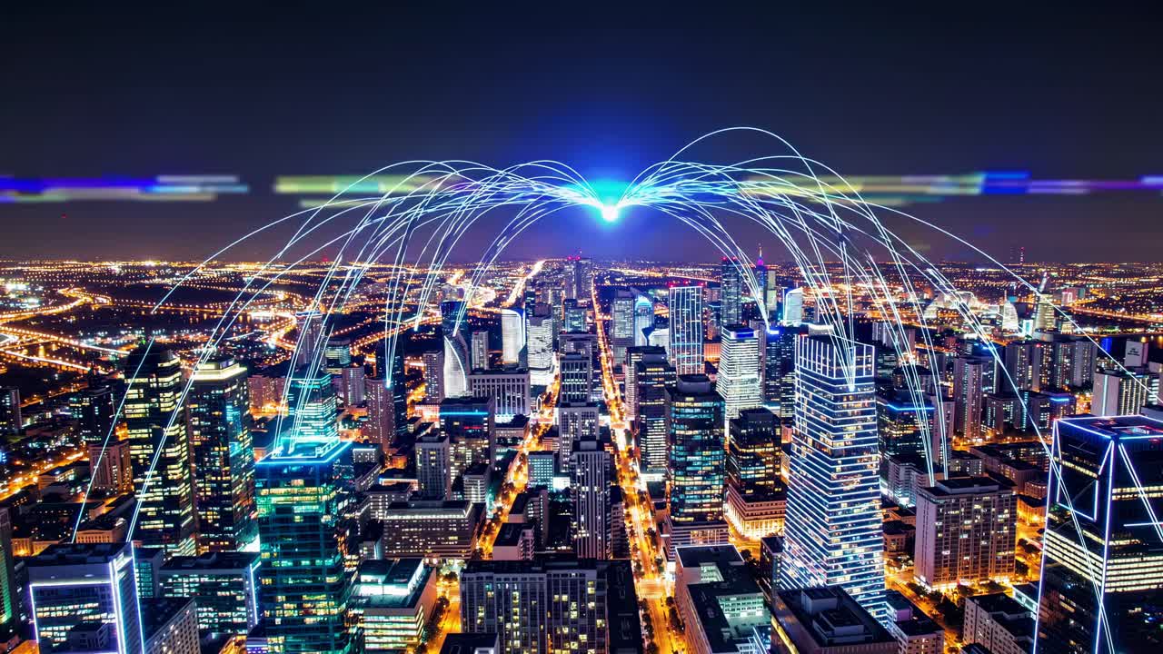 Global City Network at Night