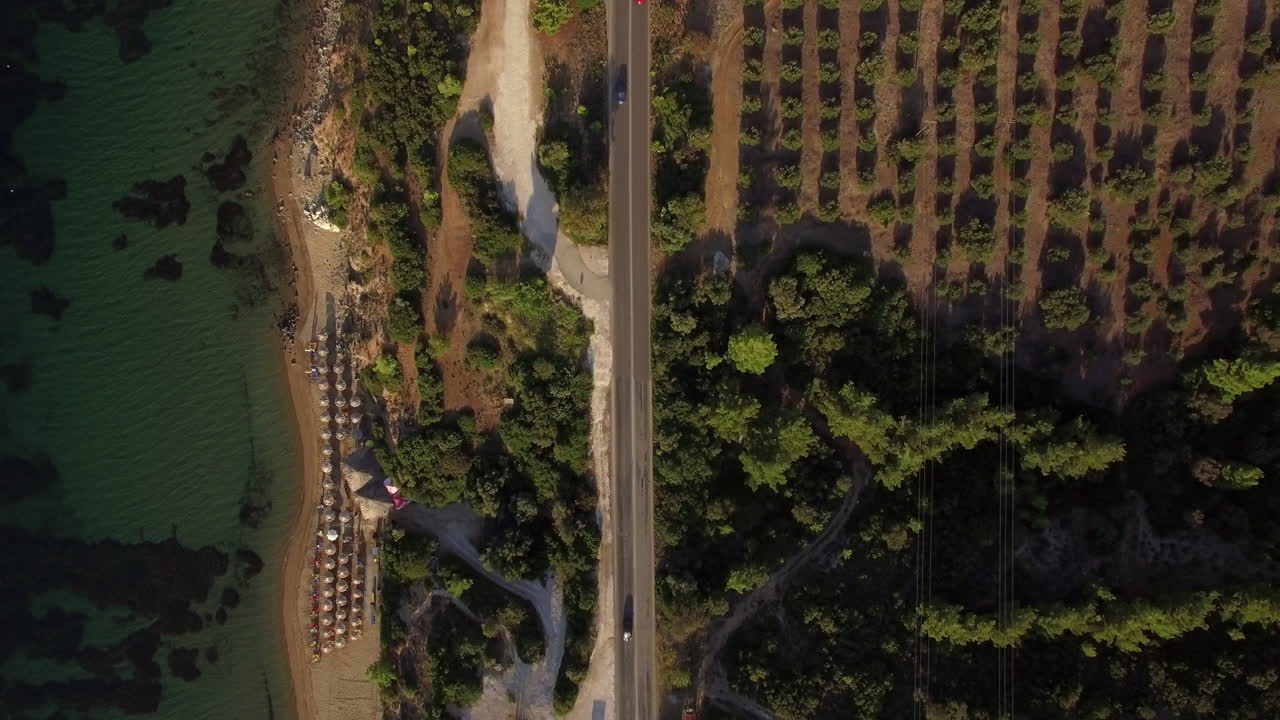 바가와 바가 도로의 공중 풍경, 자동차 교통, 그리스