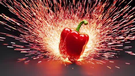 pimienta roja con chispas