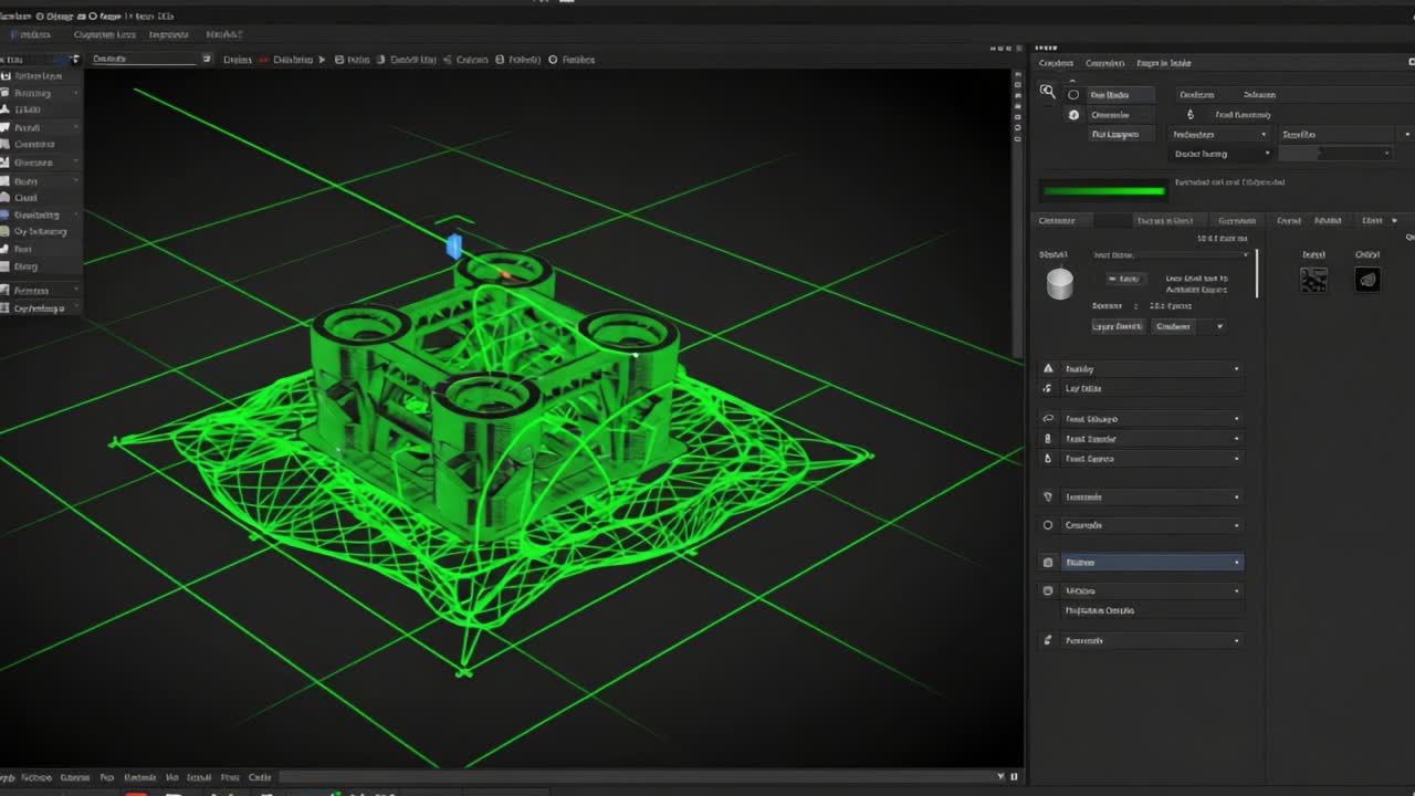 Exploring Complex 3D Modeling Techniques in a Digital Environment: Enhancing Architectural Design with Intricate Wireframe Visualizations