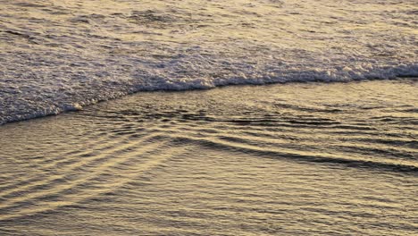 gentle waves rolling onto sandy beach