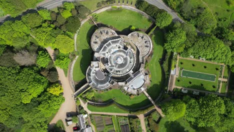 walmer castle deal kent uk overhead birds eye drone aerial view