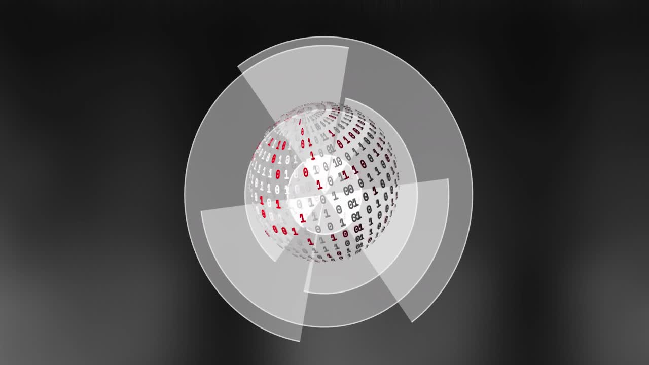 animación de escaneo de alcance y procesamiento de datos en todo el mundo