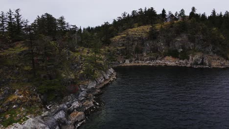 Aerial-shot-of-Daniel-Point,-Sunshine-Coast-in-British-Columbia