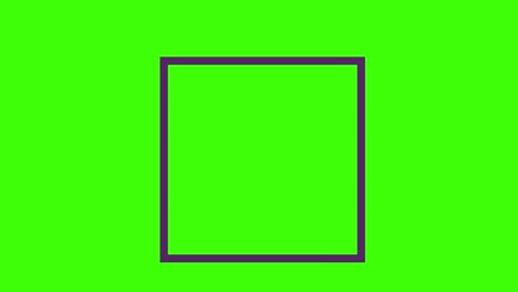 animación de formas y elementos icono en una pantalla verde