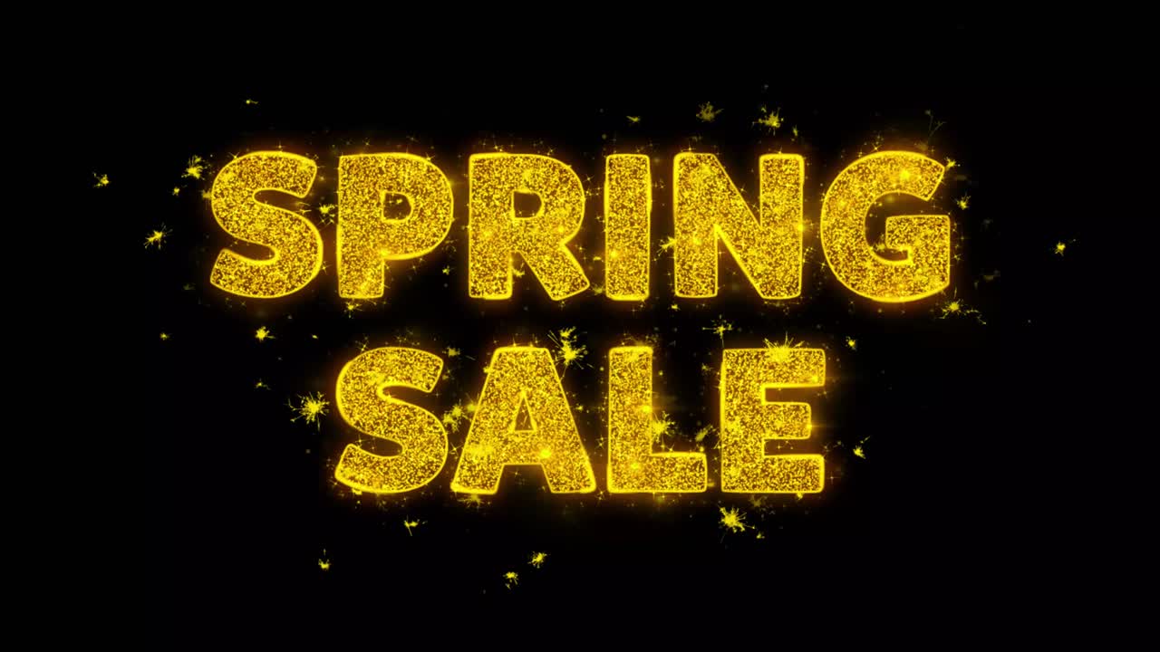 Spring Sale Graphic Design with Glitter Text