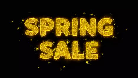 spring sale graphic design with glitter text