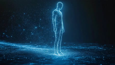 abstract digital human figure