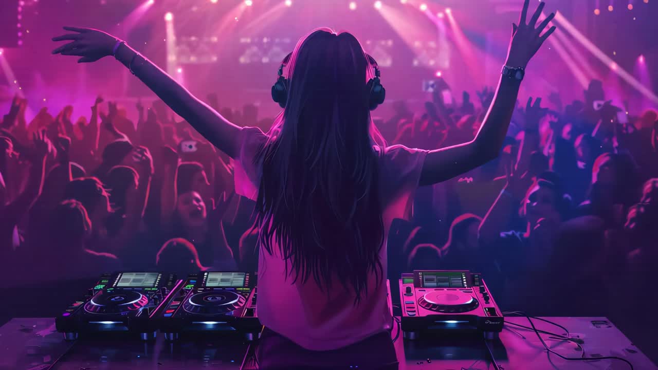 fiesta en un club nocturno con dj