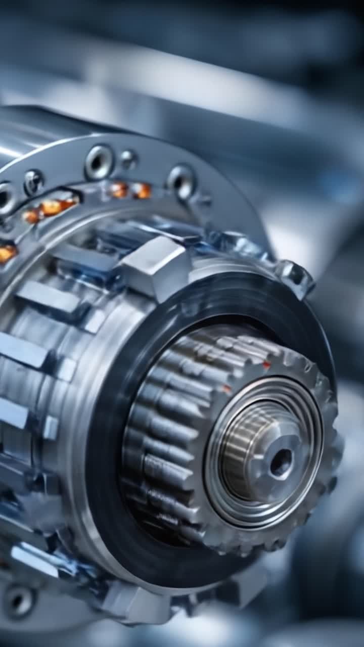 Close-up View of Precision Engine Component with Intricate Details Showcasing Mechanical Engineering and Advanced Technology in Motion