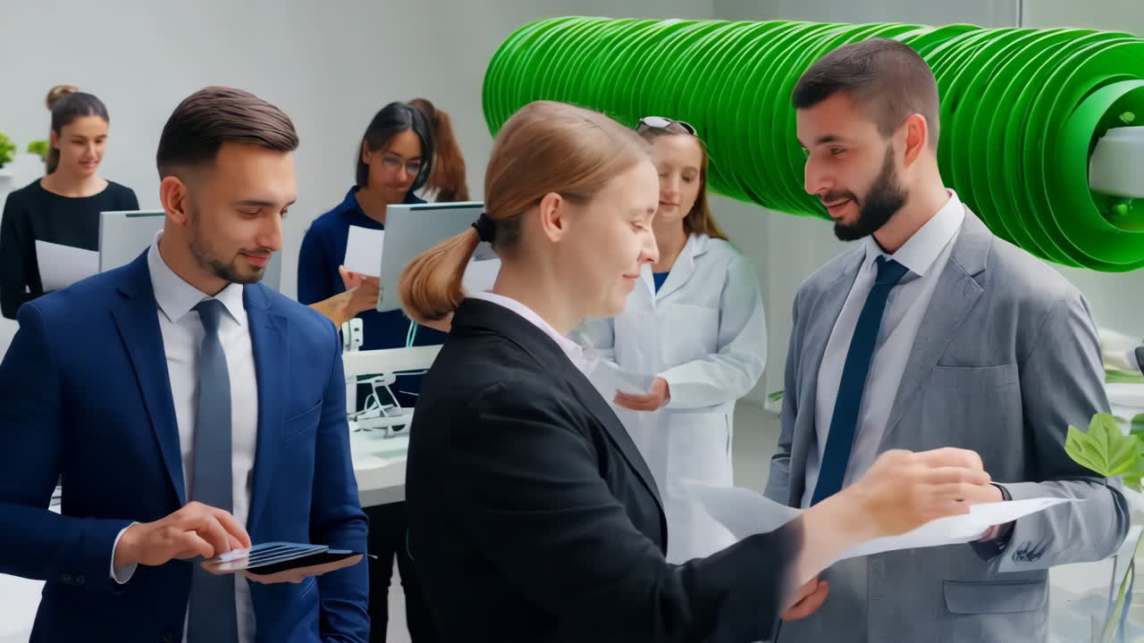 Business Meeting in a Modern Office