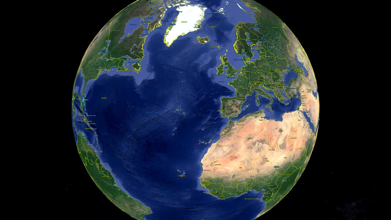 francia con bandera. tierra 3d en el espacio - hacer zoom en francia exterior