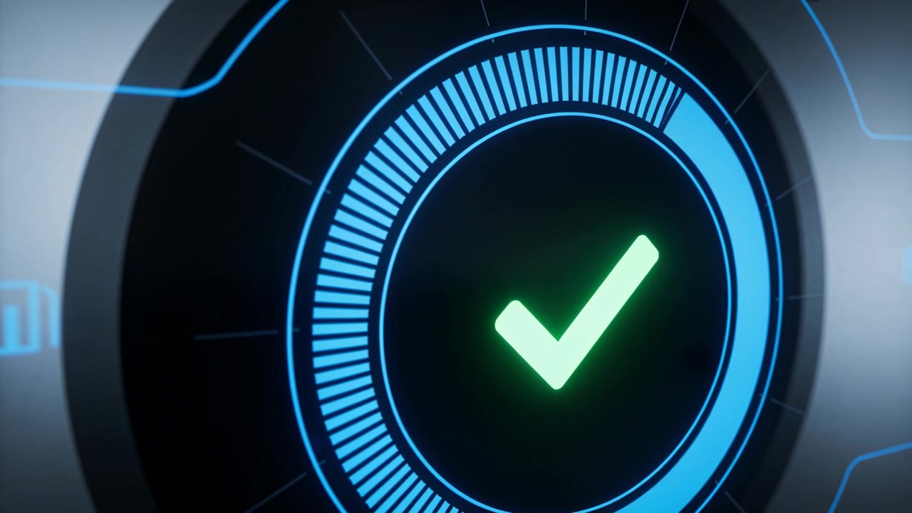 Update signal starting round HUD at panel, lighting ticks and sweeping ring showing green check
