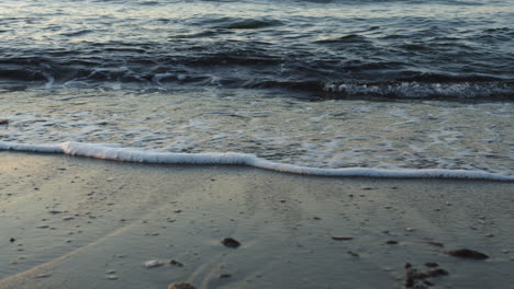 small waves reach the beach, 4k