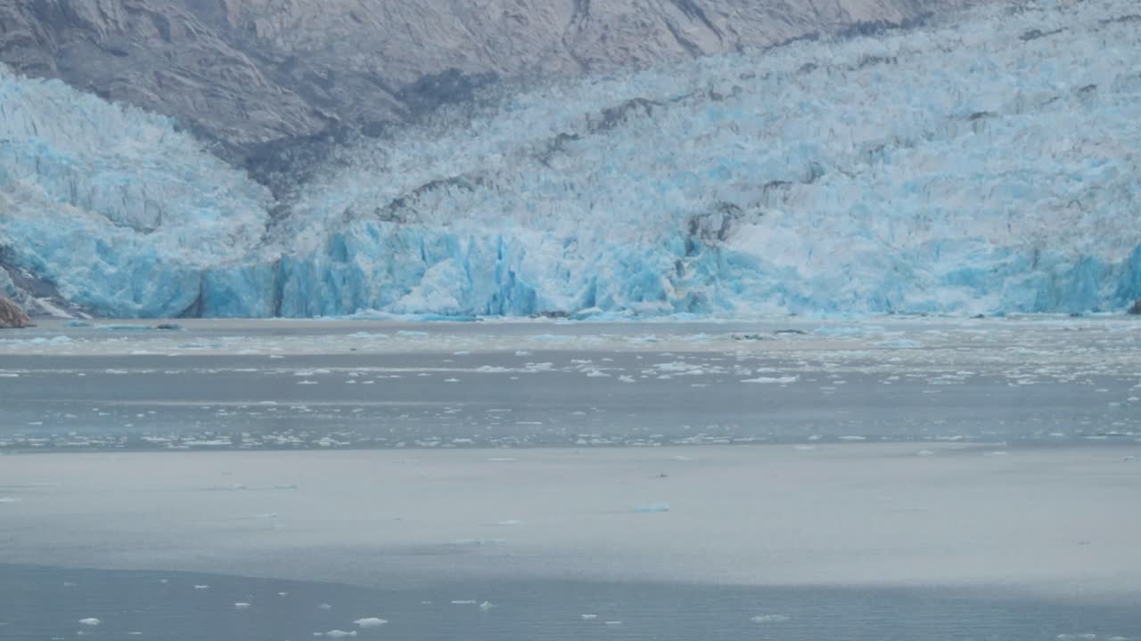Frozen waters of the Dawes Glacier, Endicott Arm fjord, Alaska.