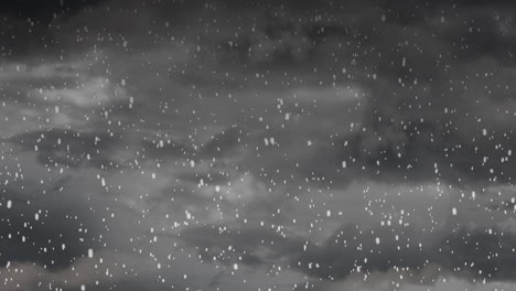 cielo oscuro con lluvia y nubes 4k