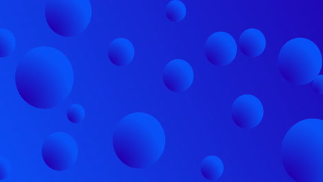 animación de texto boom en burbuja de habla retro sobre esferas en fondo azul