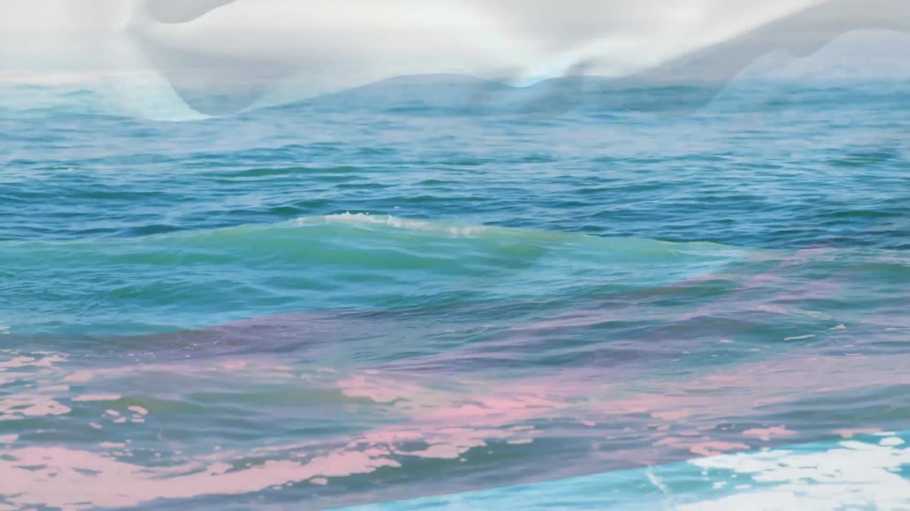 바다의 파도에 맞서 러시아  ⁇ 발을 흔드는 디지털 구성