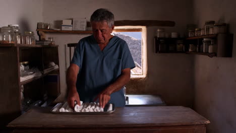 rural doctor preparing medical supplies