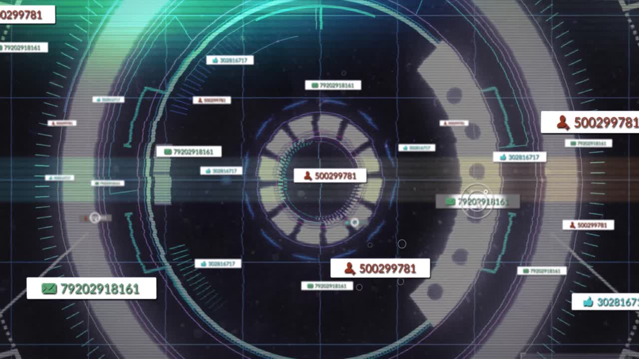 범위 스캐닝을 통해 소셜 미디어 아이콘의 애니메이션