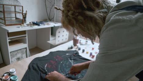 artist in an art studio