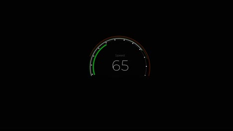 speed icon velocity digital semicircle gauge featuring green orange arcs for automotive ui motion