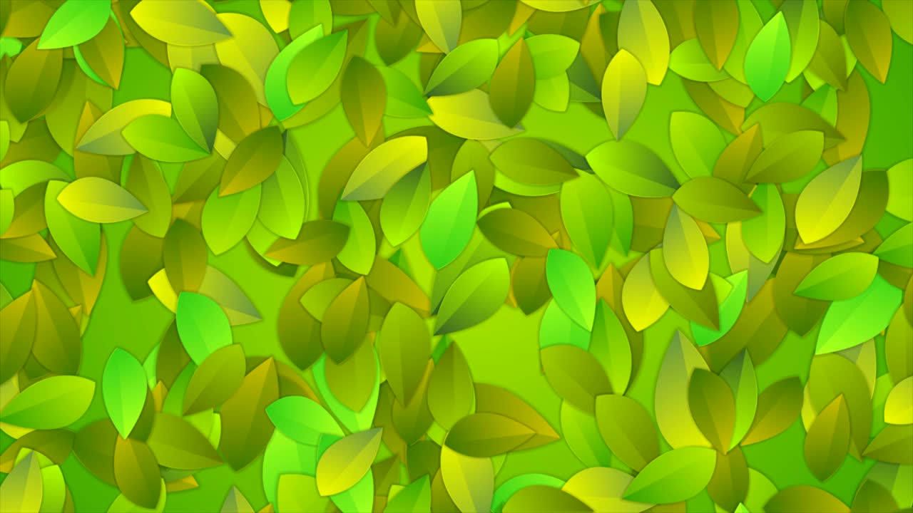 hojas de verano brillantes animación de video abstracta
