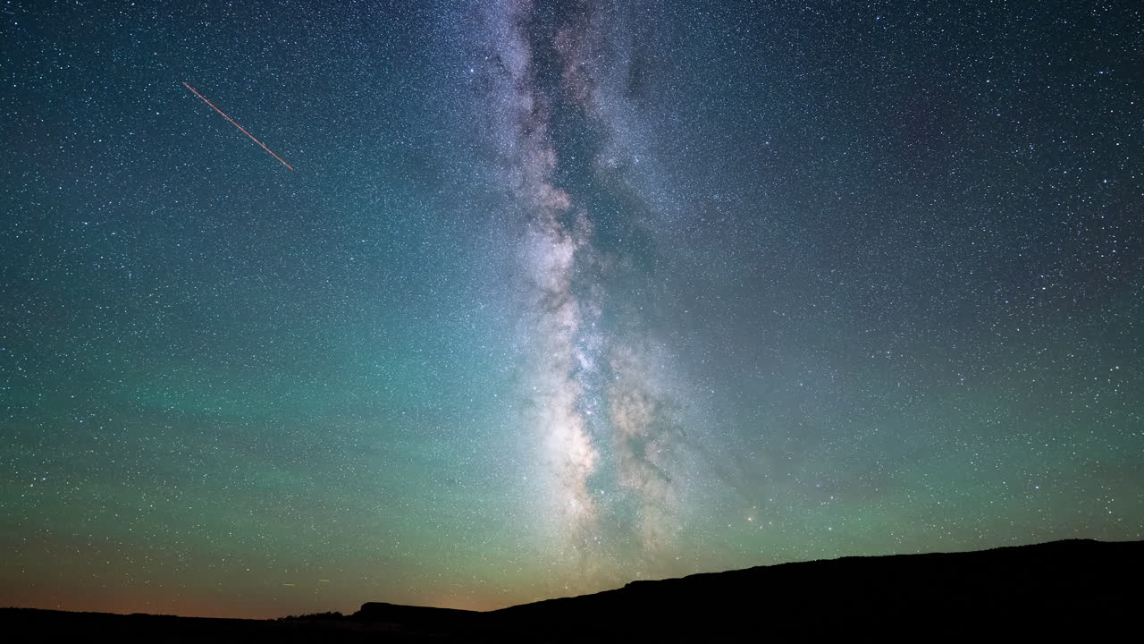 Time Lapse of Stars Twinkling Brightly Against a Clear Dark Night Sky