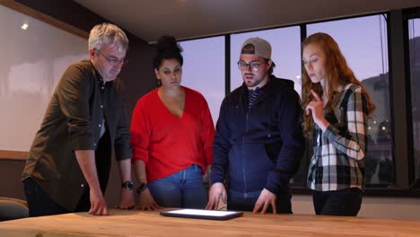 group of colleagues working in a creative office