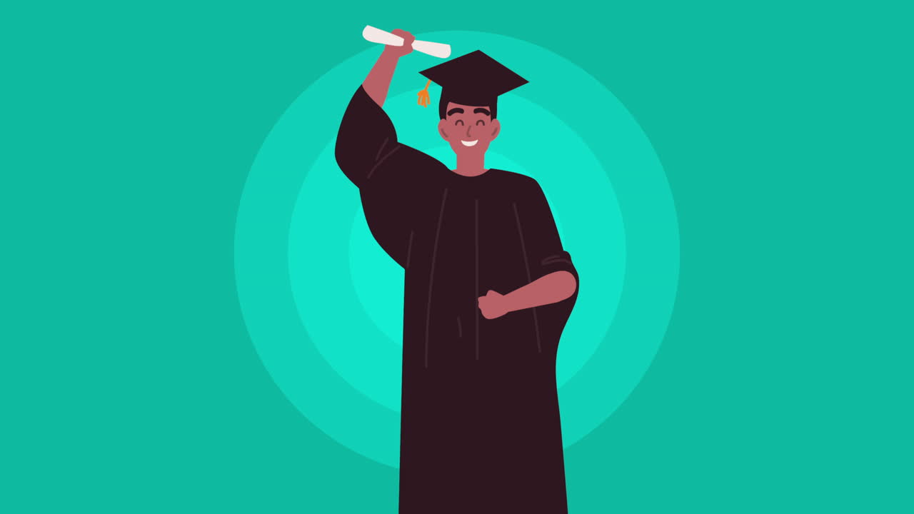 Laureato che festeggia la laurea
