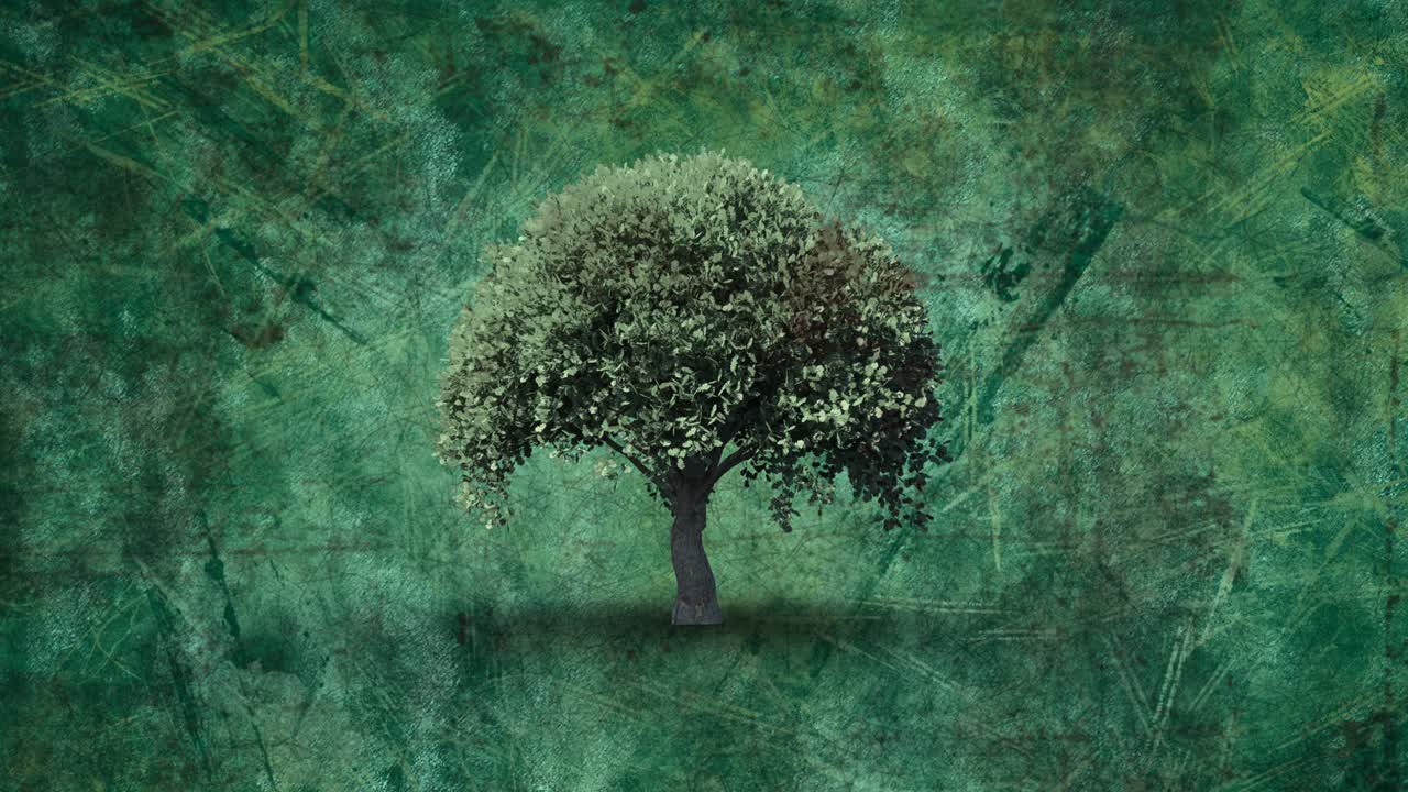 ⁇ 박이는 짜임새가 있는 초록색 배경 에 대한 나무