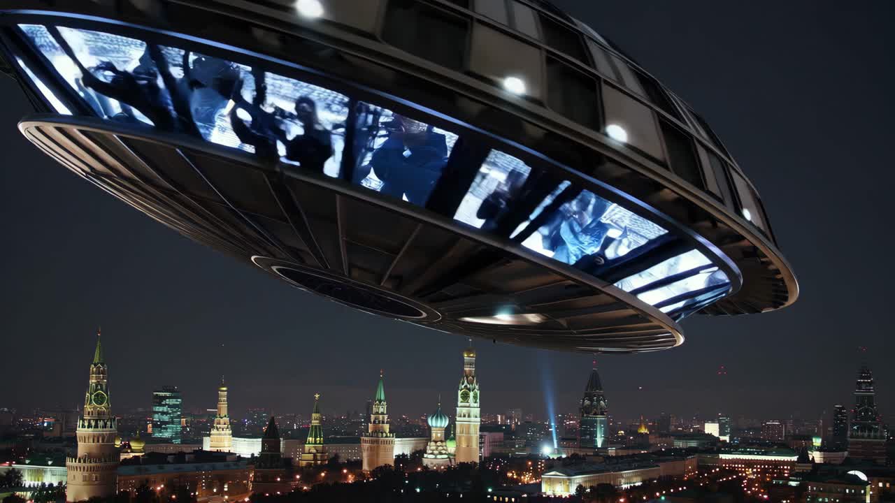 ovni sobre moscú por la noche