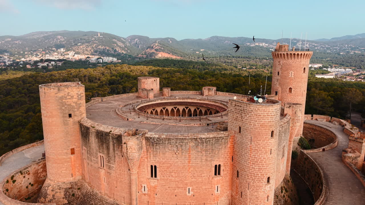 Vista aerea di un castello storico