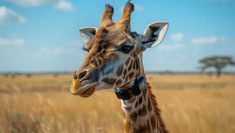 a giraffe in its natural habitat