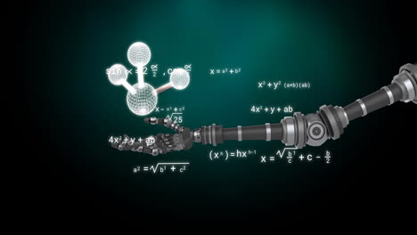 animation of scientific data processing over robot's arm