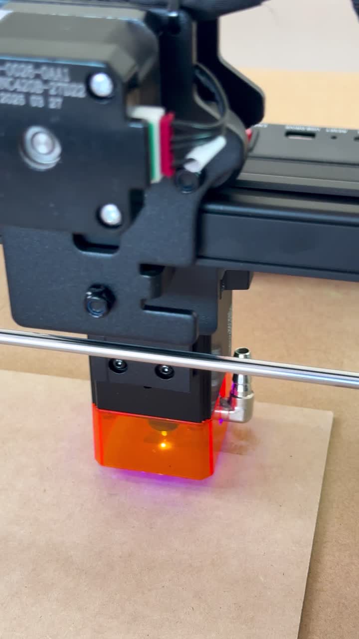 Laser engraver etching wood surface precisely and efficiently