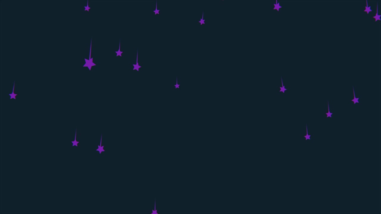Falling Purple Stars on Dark Background