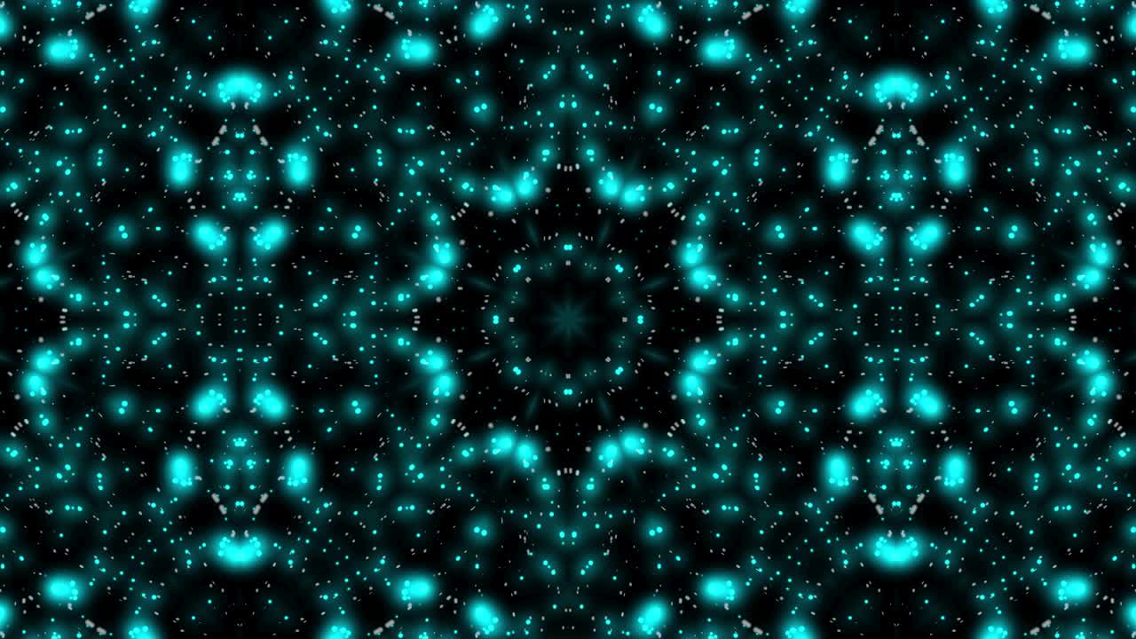 animación de caleidoscopio de partículas que emiten luz gráficos de movimiento