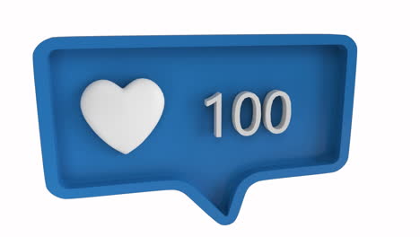 heart icon with increasing count in social media