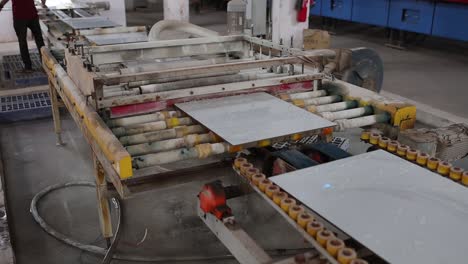 tiles are washed with shop mixed water
