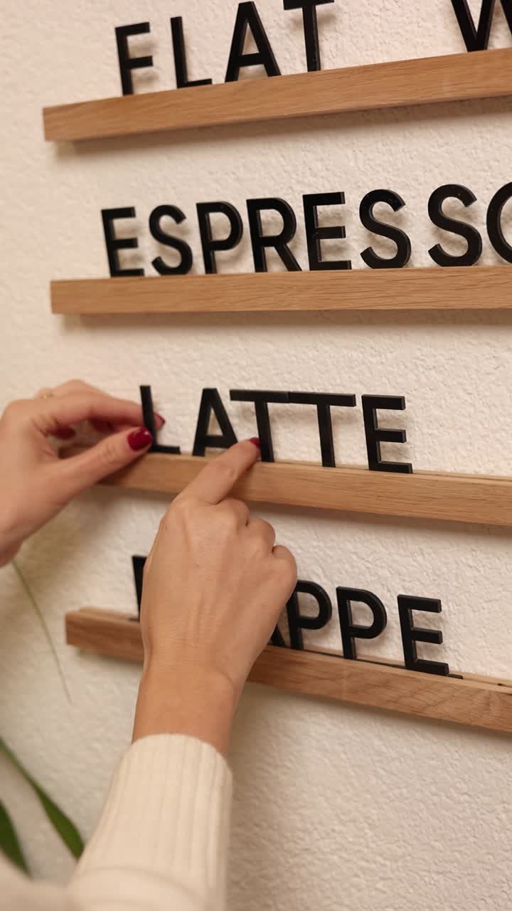 Assembling a Coffee Shop Menu Board