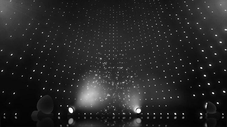 Dark Stage with Spotlight and Particles