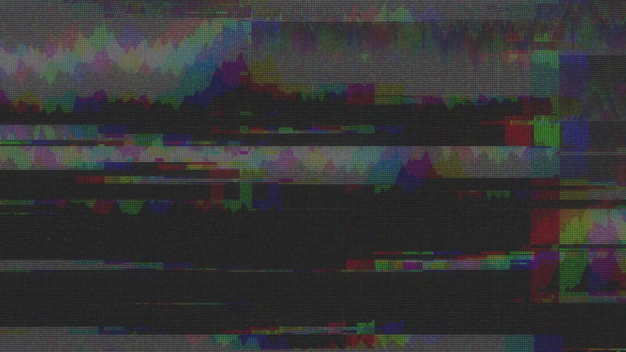 diseño único abstracto animación digital ruido de píxeles error de fallo daño de video