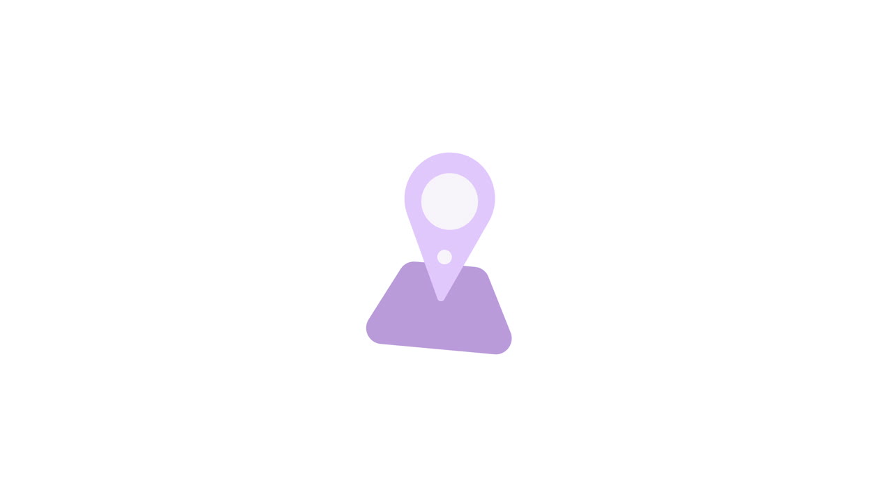 Animated Map Pin Location Icon Appearing