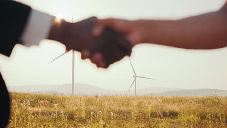 business deal in a wind farm