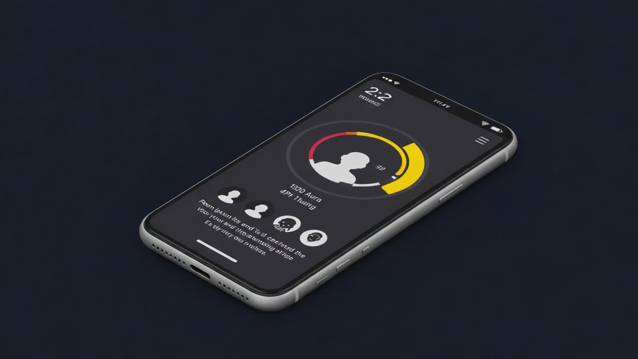 Innovative Mobile Interface Showcasing User Metrics with Dynamic Visual Indicators and User Profiles for Enhanced Digital Experience and Interaction Analysis