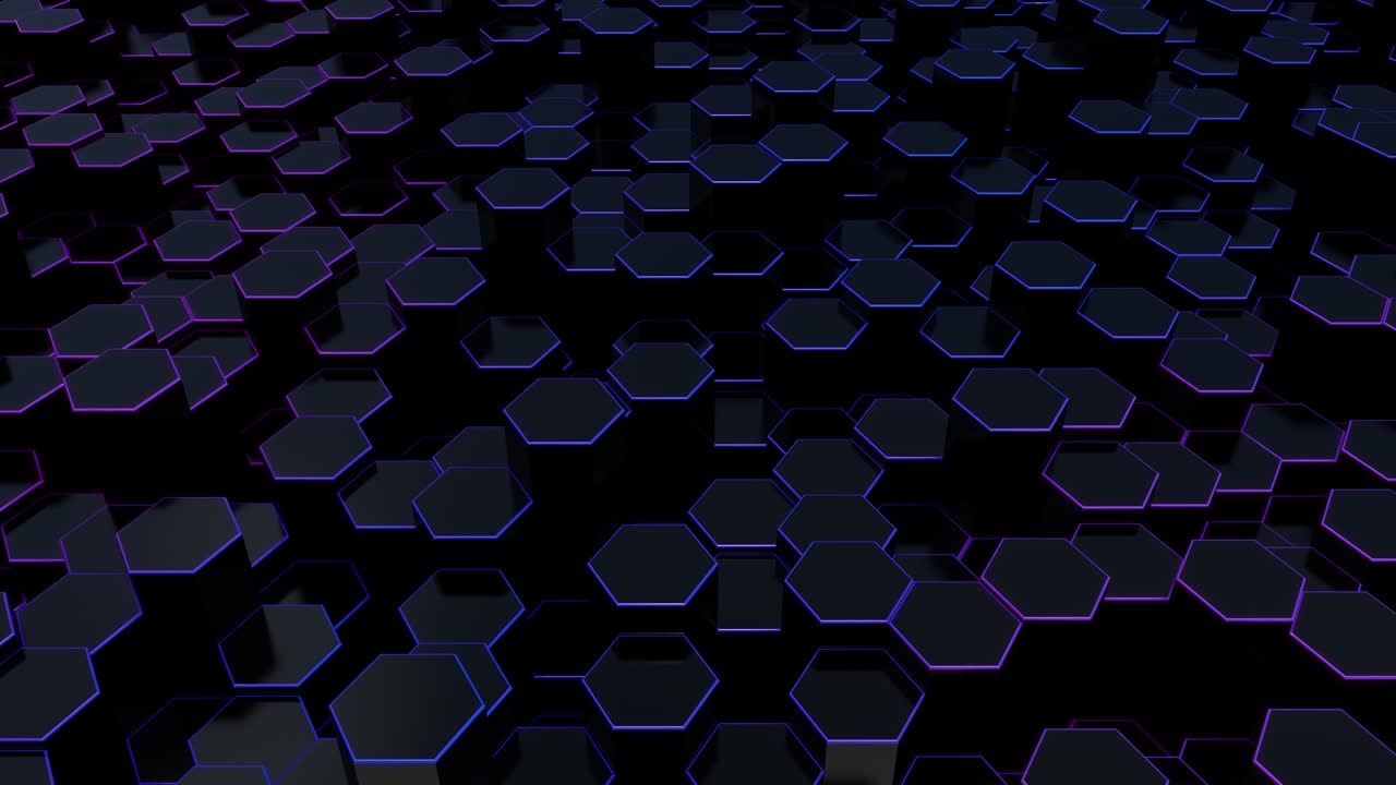 bucle de fondo 3d de hexágonos