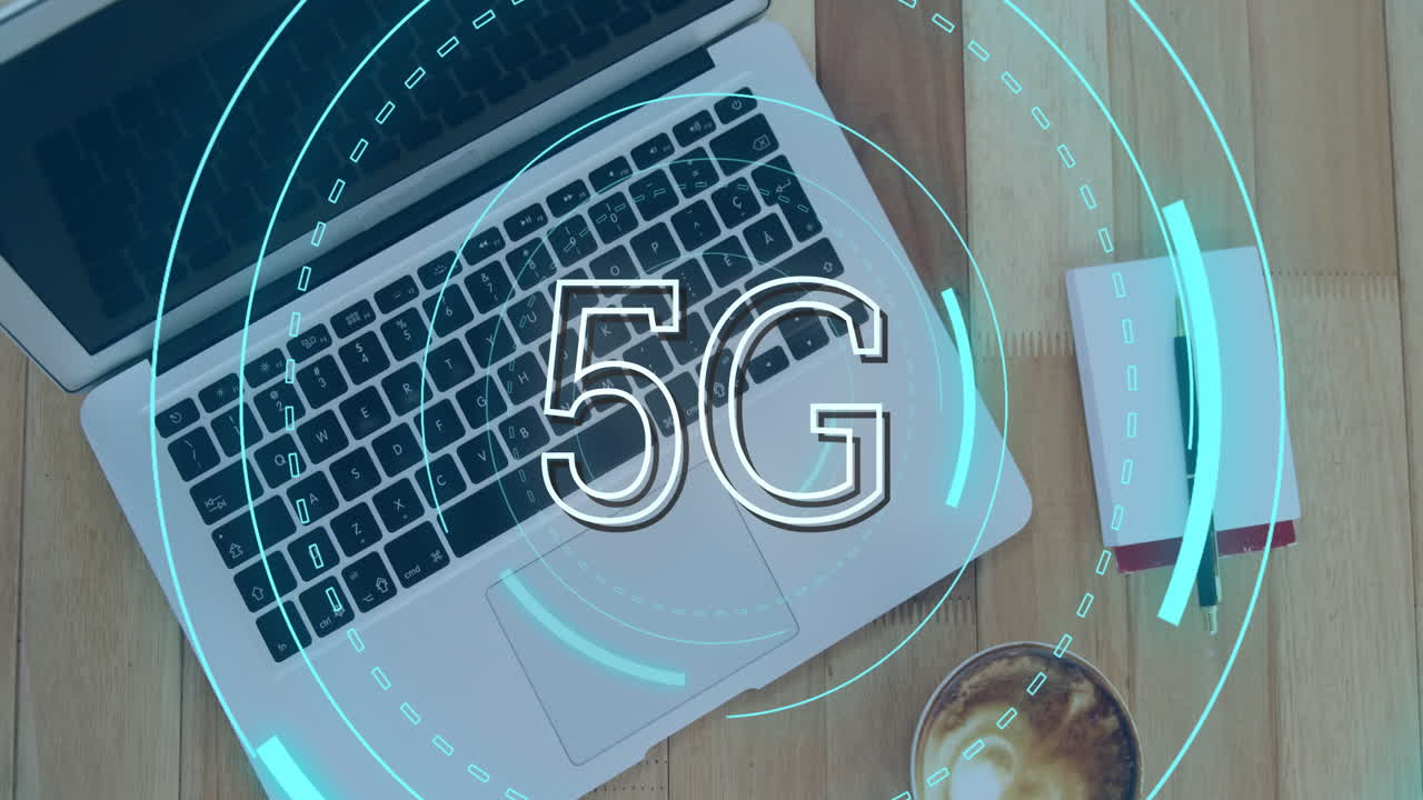 5g escrito en el medio de un círculo futurista 4k